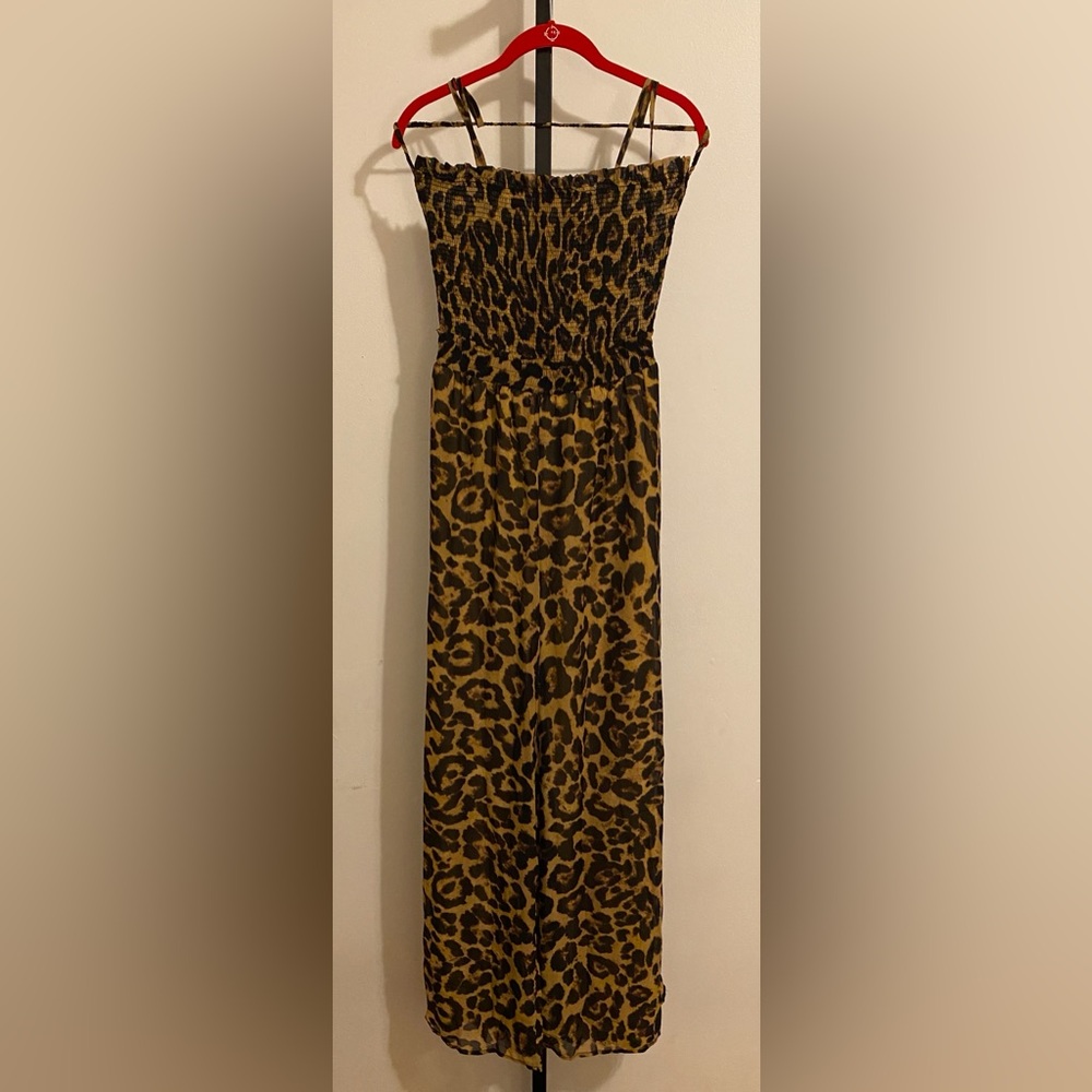 Dress Day - Leopard Print - Backless Jumpsuit - Size Medium